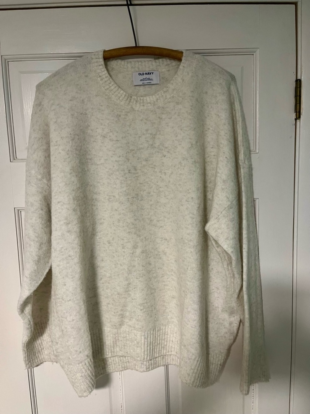 Old Navy Cream Ribbed Knit Pullover
